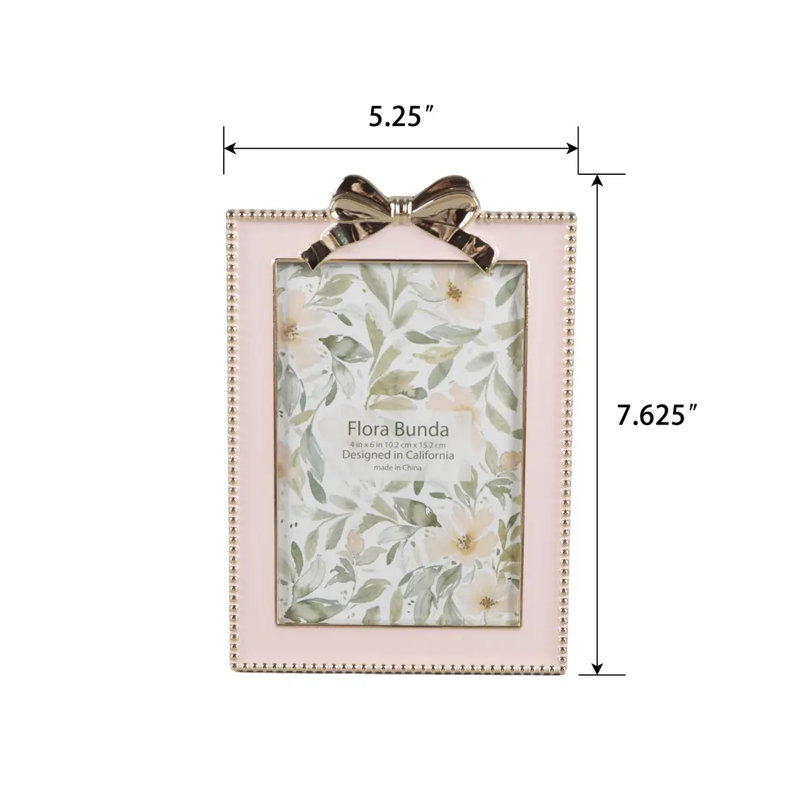 4x6 Pink Zinc Alloy Frame, Pink