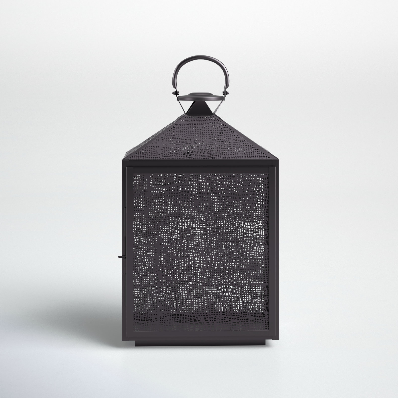 Roshni Iron Floor Lantern, 20" H x 11.75" W x 6.5" D
