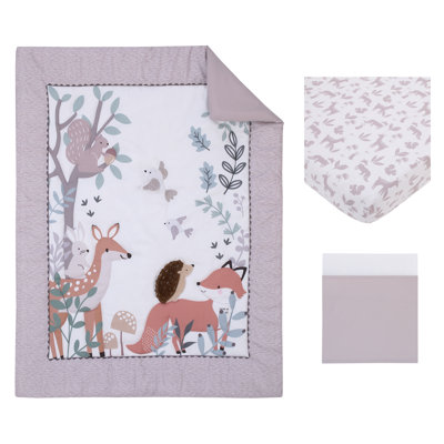 Woodland Meadow 3 - Piece Crib Bedding Set