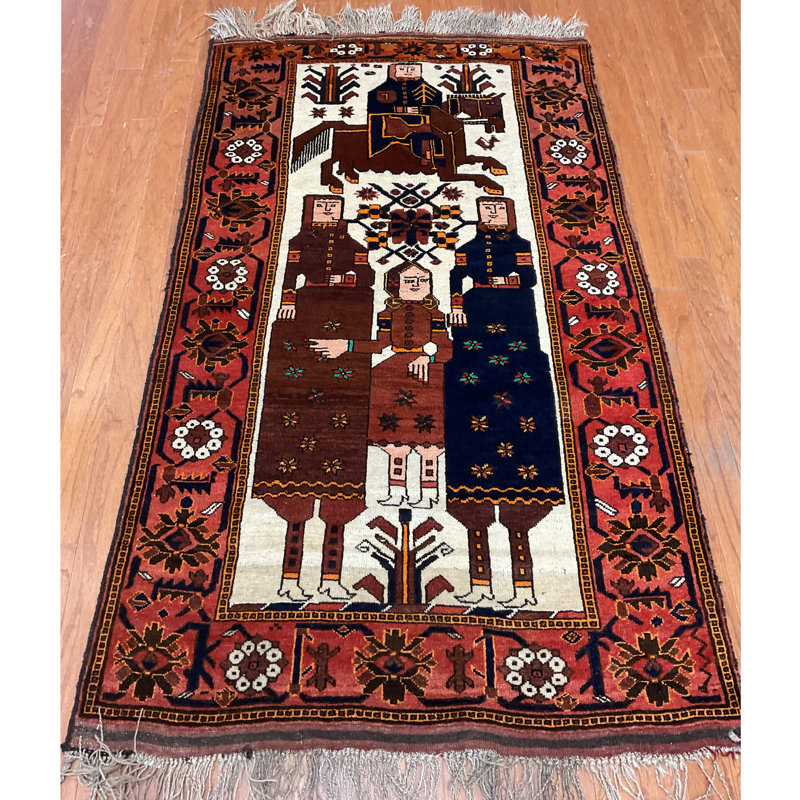  Tapis en laine Balouchi fait à la main