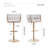 Swivel Adjustable Height Bar Stool Modern Velvet Bar Stool (set Of 2)-114288417