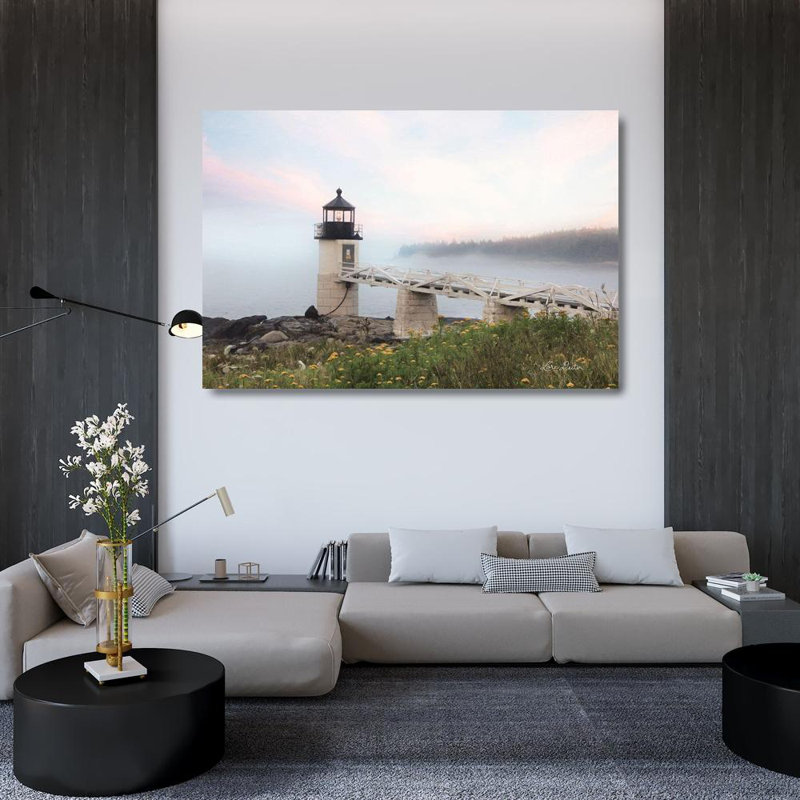 «Breakwater Bay Deiter, Lori Gallery», art sur toile tendue avec le phare de Marshall Point, H 33 po x l 48 po