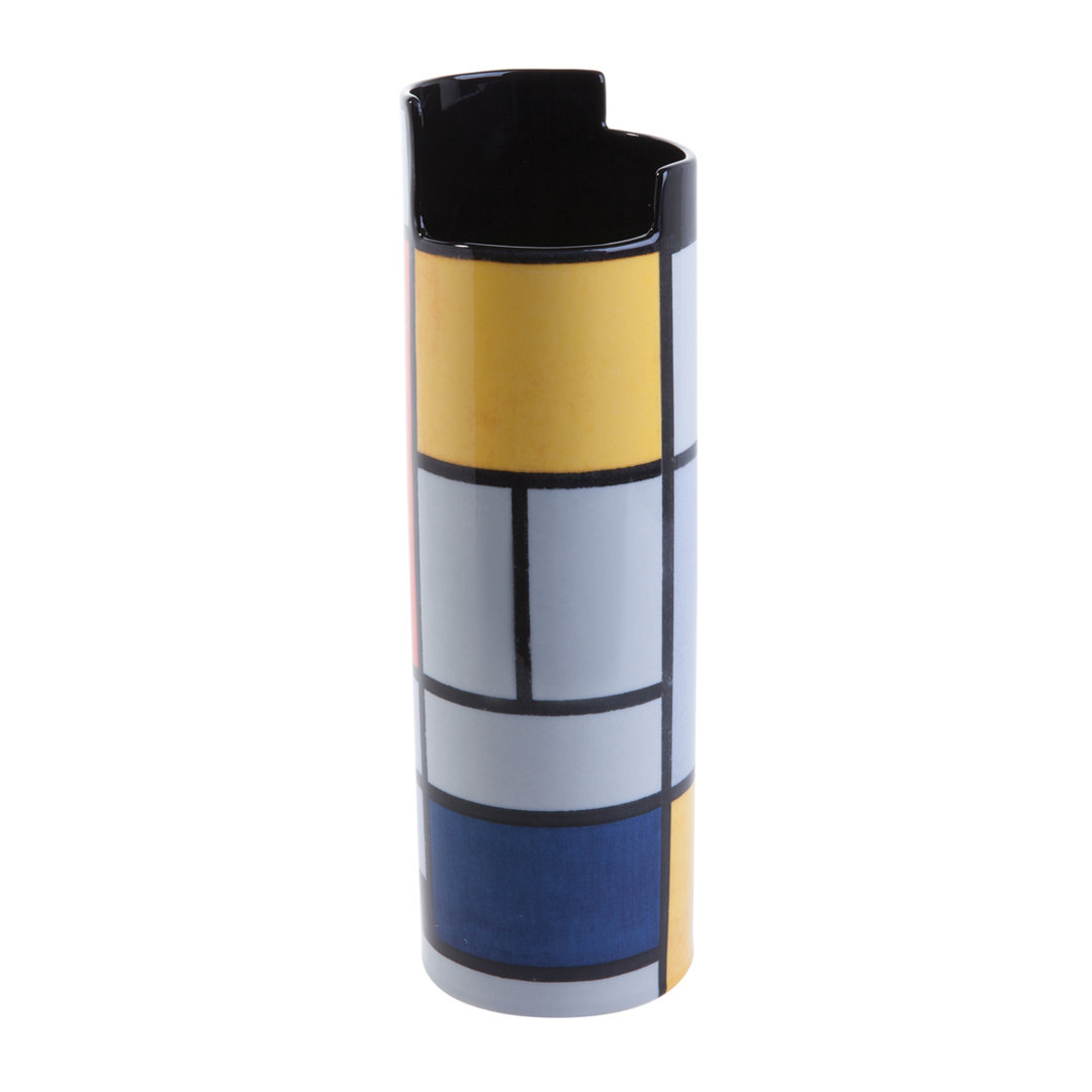 John Beswick Silhouette D'Art Mondrian Composition Vase with Large Red Plane - Image 2