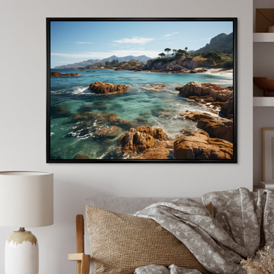 Blasdell, Espagne, côte d'azur, plage rocheuse I sur toile