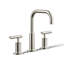 Purist® Widespread Faucet with Drain Assembly Low Lever Handles and Low Gooseneck Spout-557795073
