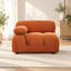 Chaise rembourrée en tissu de velours simple à un bras-121972245