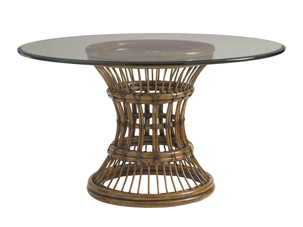 Tommy Bahama Home Bali Hai Latitude Dining Table with Glass Top & Reviews | Wayfair
