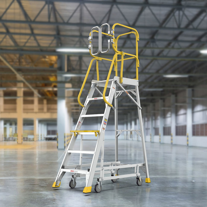 Échelle plateforme en aluminium 6 étapes 375Lbs