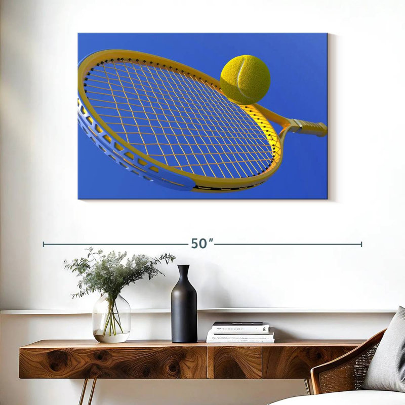 Coup de balle de tennis, H 26 po x l 39 po