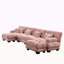 Canapé modulaire à combinaison libre, canapé en forme de U pour le salon, canapé confortable à 4 places avec 2 repose-pieds, chenille-916944673-916944677-916944679