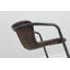 Chaise avec accoudoirs en métal rembourré en cuir Sandoval