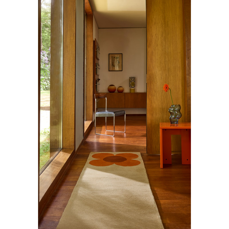 Hand Tufted Wool Floral Area Rug, Runner 2'2" x 7'7"