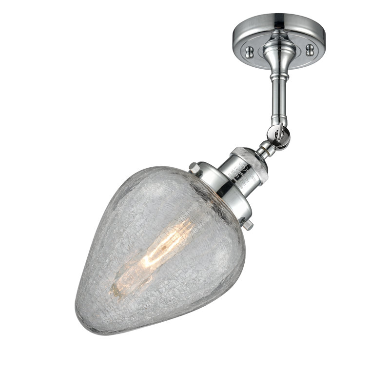 Plafonnier semi-encastré en pot à 1 lumière de 6,5 po Shauna, Chrome poli