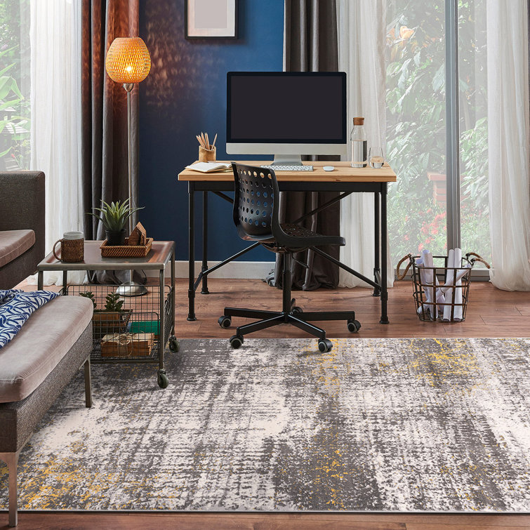 Owensby Performance Gray/Yellow/Ivory Rug
