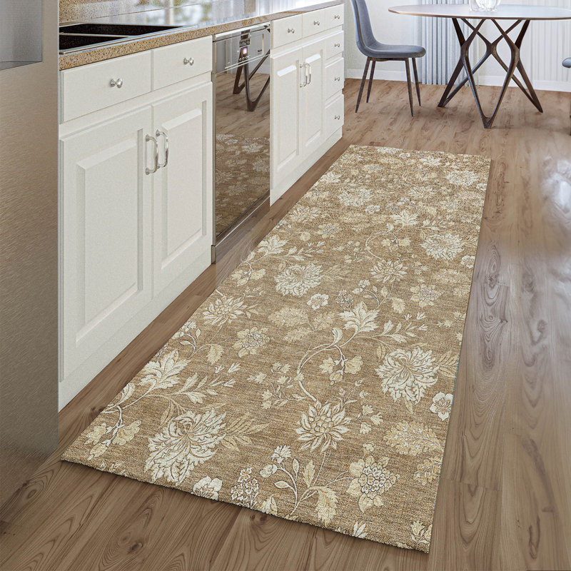 Premium Machine Washable Prisco Copper Rug, Runner 2'3" x 7'6"