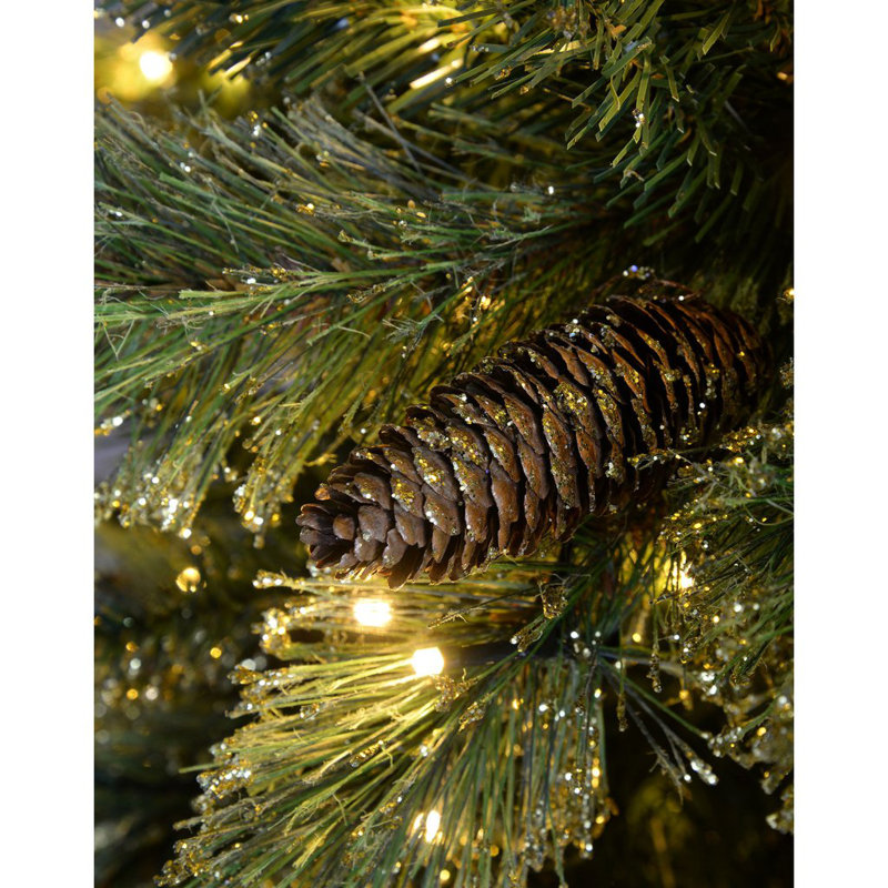 6.89' H Lighted Artificial Spruce Christmas Tree