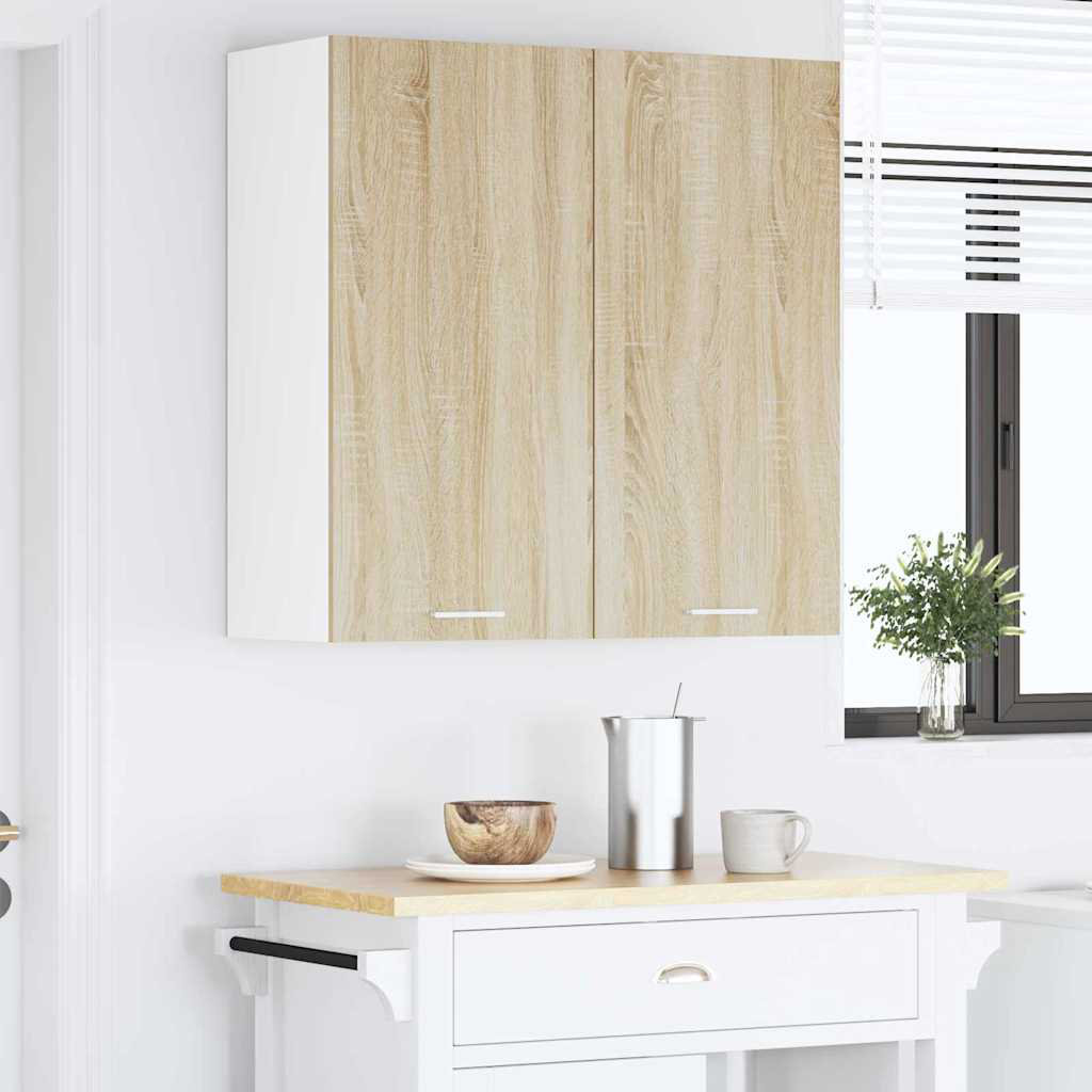 Vidaxl Hanging Cabinet With Storage Riga Artisan Oak 60 X 31 X 80 Cm