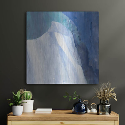 Art mural en métal luxueux «Crystal Morning Blue» par Albena Hristova