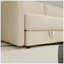 Grand canapé-lit escamotable avec assemblage facile, lit escamotable avec canapé pour le salon, structure grise / armoire noire / canapé beige