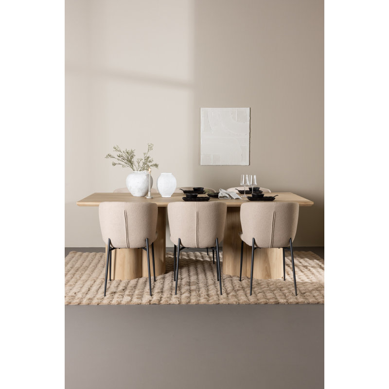 Wentworth 6 - Person Dining Set, Beige, White, Beige