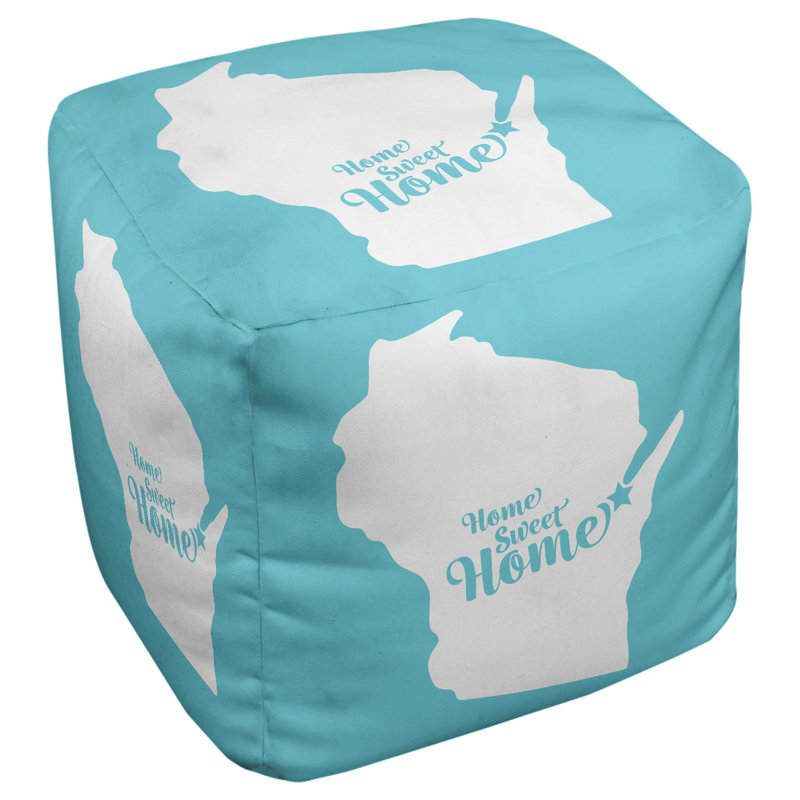 Upholstered Ottoman, Teal