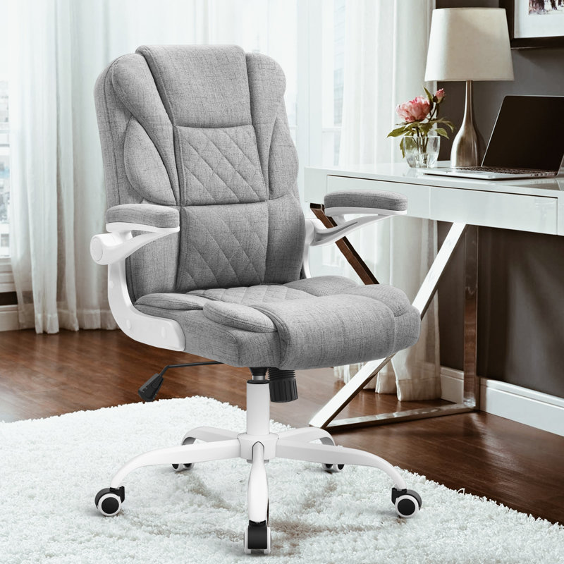 Chaise de bureau Linen, Gris