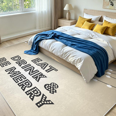 Tapis d'intérieur transparent lavable à la machine, motif de guirlandes lumineuses de Noël