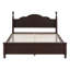 Structure de lit plateforme en bois grand format, lit plateforme de style rétro avec support en lattes de bois, noyer foncé-644923768-644923771