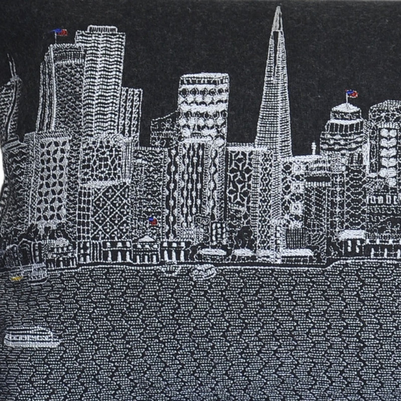 Coussin lombaire 24 po San Francisco, Noir
