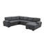 Canapé-lit modulaire en tissu (lit escamotable) de 118 po de large Aine-12520871