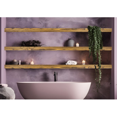 Emerald Lee 3 Piece Oak Floating Shelf