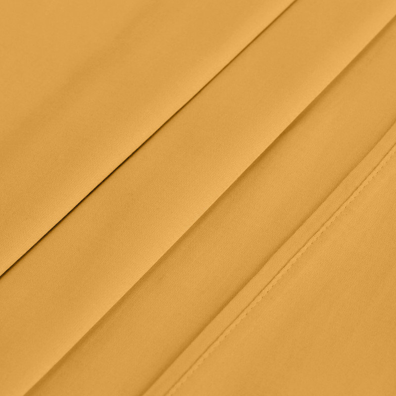 400 Thread Count Egyptian Cotton Blend Solid Deep Pocket Bed Sheet Set, Full Sheet Set, Yellow