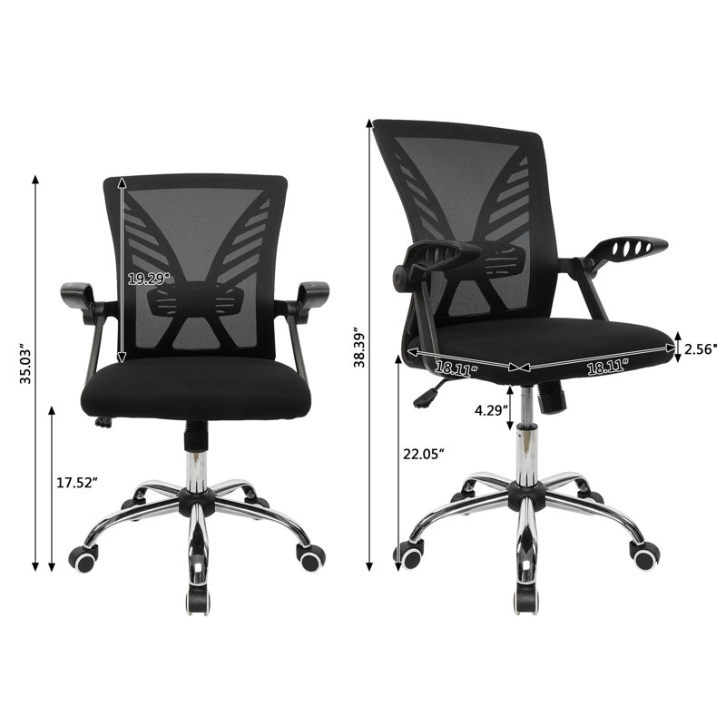 Chaise de travail Mork, Noir