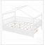 Lit cabane en bois pleine grandeur avec lit gigogne simple, design créatif et fonctionnel pour les chambres d'enfants-898074652-898074653