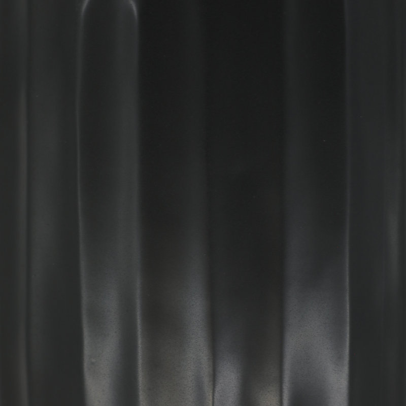 Grand vase de table en céramique Amitoj, H 16 po x l 7 po x P 7 po, Noir