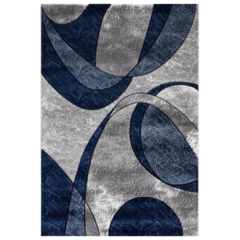 Tapis bleu marine Anselm, Rectangle 7 pi 9 po x 9 pi 9 po