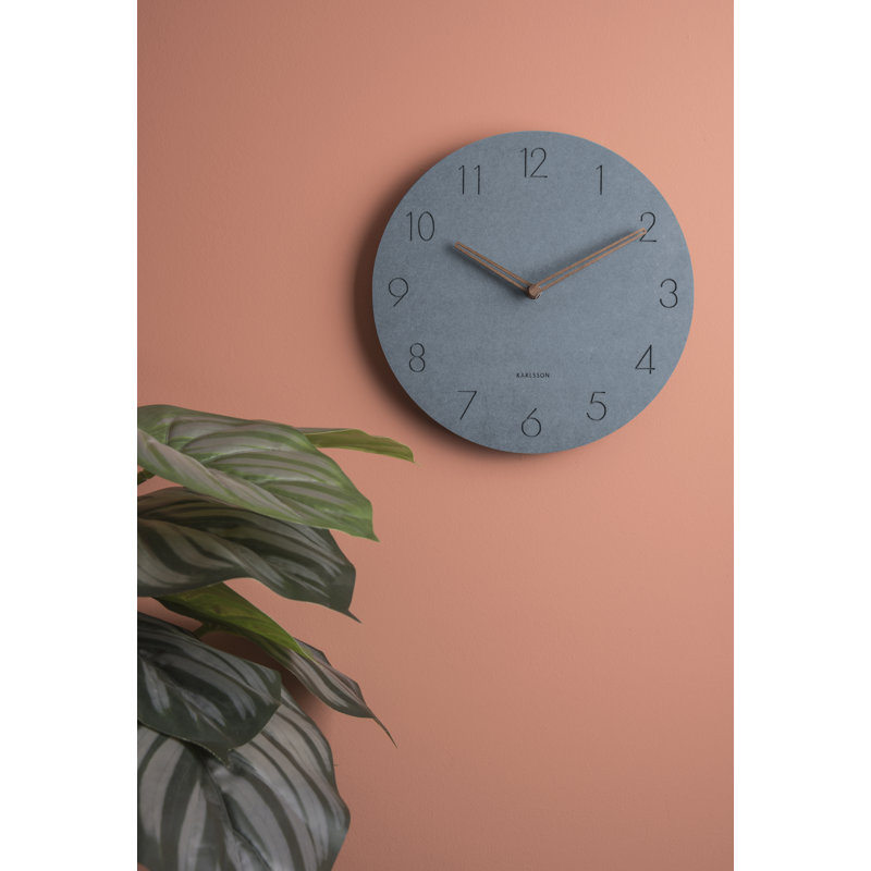 Dura Wood Wall Clock, Blue