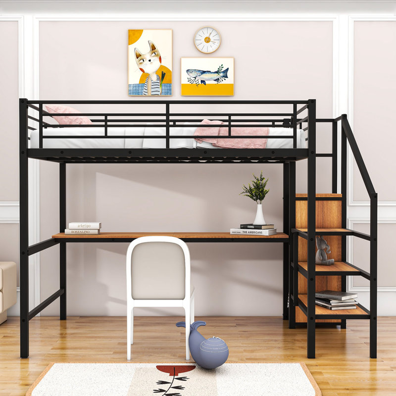 Gudrun Full Loft Bed Bed with Built-in-Desk by Isabelle & Max™