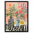 Hide And Seek Zebra Floral Fun Pink - Single Picture Frame Print