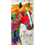 Toile abstraite cheval coloré | Paint Splash Home Decor