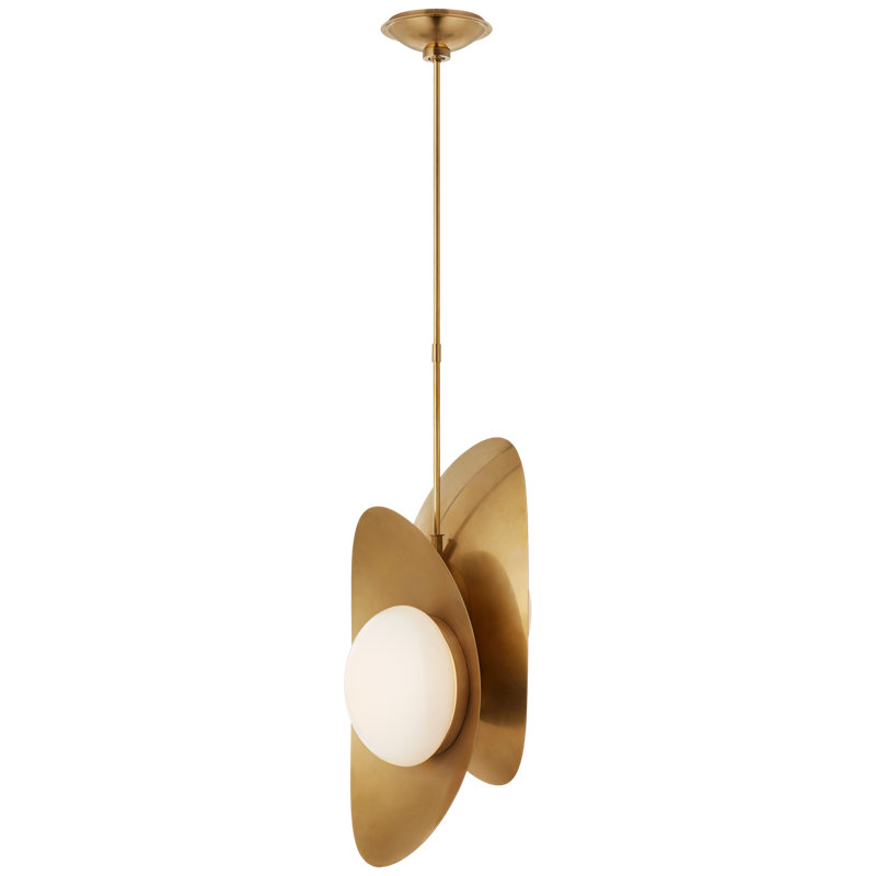 Nouvel 2 - Light LED Pendant, Antique Brass