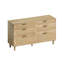 Commode contemporaine en rotin de 51 po avec tiroirs-2131172501