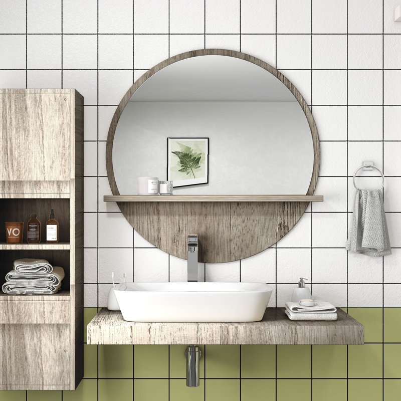 Bathroom Mirror, Grey