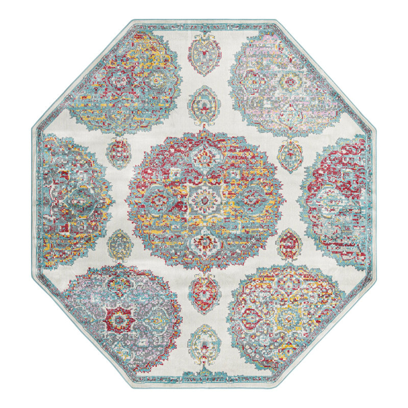 Tapis Haefner_Cream, Octogone 6 pi x 6 pi