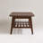 Solid Wood Coffee Table with Storage Shelf Foldable Design