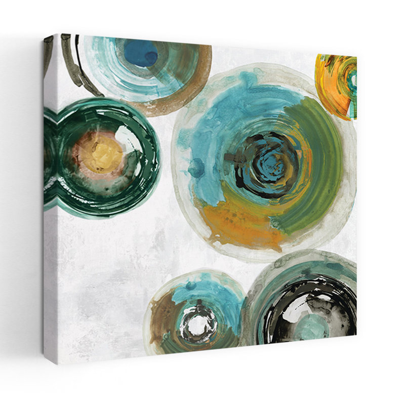 Spirals I Abstract Energetic Modern Art, 32" H x 32" W
