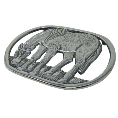 Pewter Horse Pot Stand