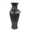 Black Ore Glass Vase with metal accent- Medium