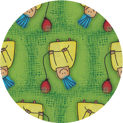 Tapis décoratif vert Pietrzak