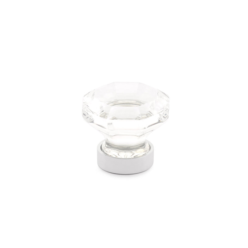Old Town 1" Length Geometric Knob, 1" H x 1" W x 1" D, Polished Chrome